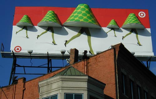 Target ad on building in the North End