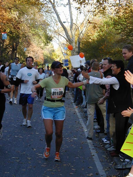 high fives with the family